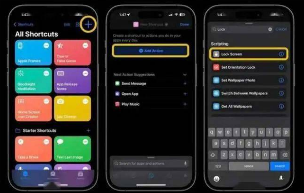 陈场镇苹果14锁屏维修店分享iPhone14升级iOS16.4后如何创建锁屏快捷方式 
