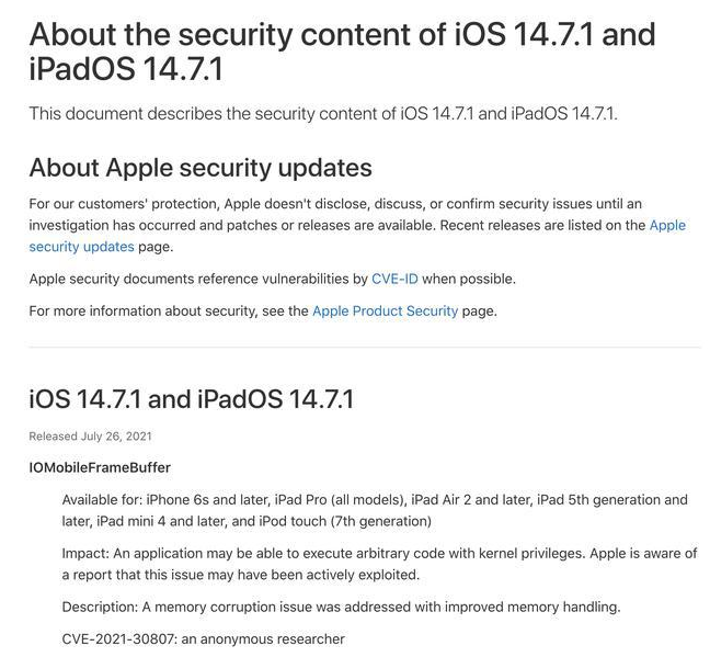陈场镇苹果手机维修分享iOS 14.7.1 正式版更新内容及升级方法 